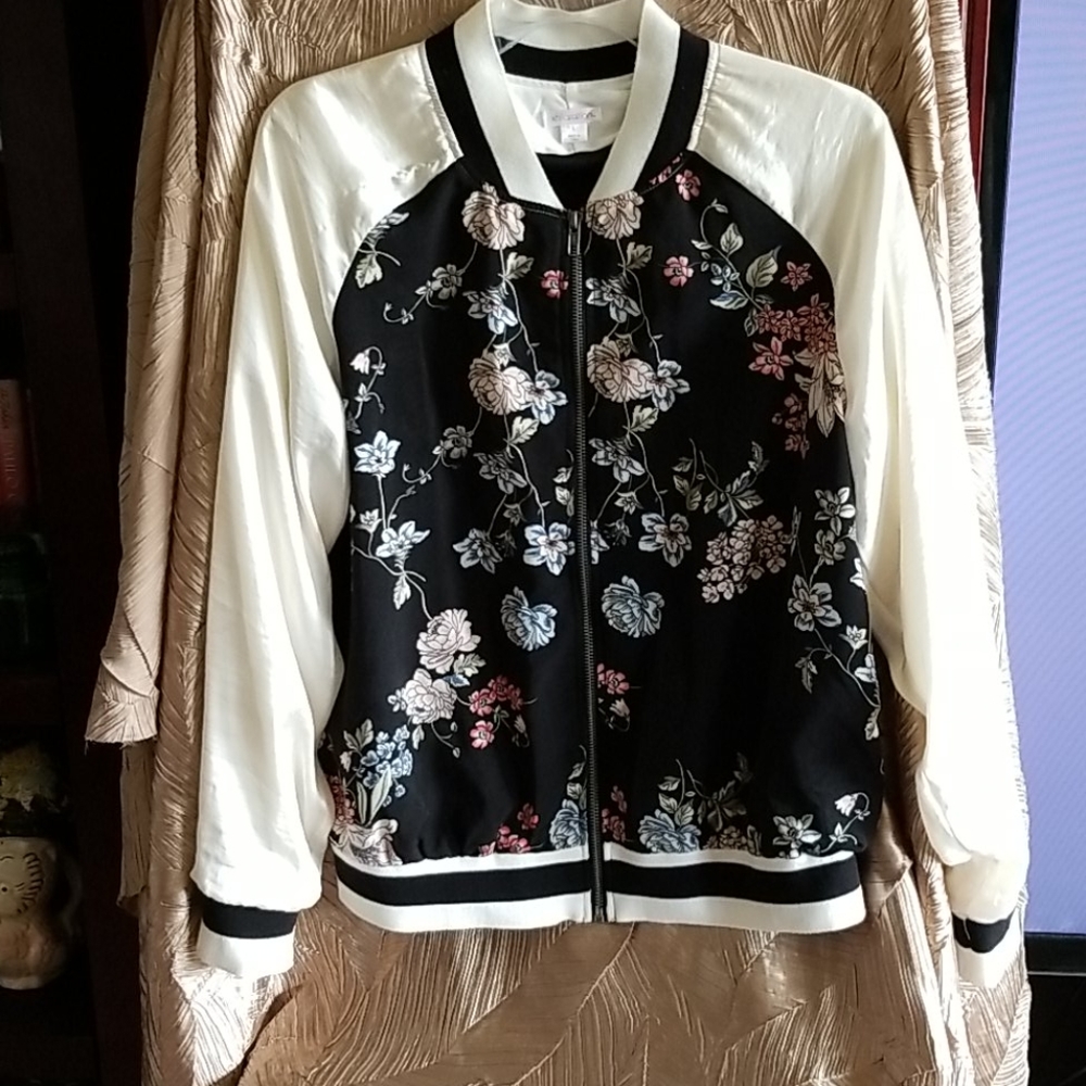 Xhileration floral bomber jacket